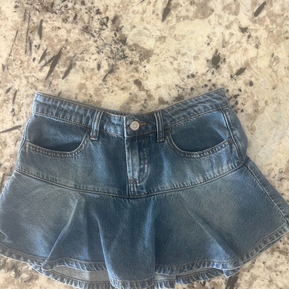 Altered State Ruffle hem Denim Mini Skort | Size Small | Flirty Cute - Picture 8 of 8